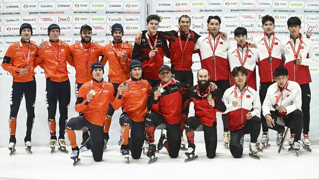 加拿大站短道速滑世界巡回赛：中国队男子5000米